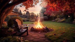 Cozy Autumn Evening by the Fire