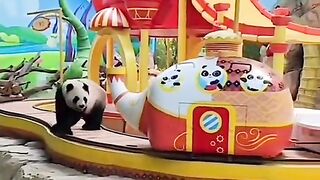 middle-aged panda less happy childhood