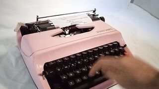 Pink Typewriter vintage product  ,