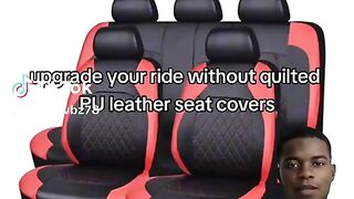 Upgrade Your Car Seats With Our Deluxe Quilted Faux Leather 5-Seat Cover - Universal Fit!