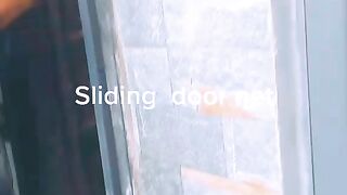 Sliding door net fixing