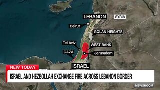 Videos show Israel and Hezbollah exchange fire across Lebanon border