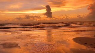 Beautiful view in the afternoon on the beach