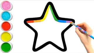 Rainbow Little Star | Drawing Ideas With Basic Shapes For Toddlers #11