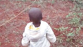 Baby and the goats beautiful moment