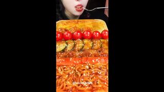 Spicy food eating|Eating video|Asmr eating 4