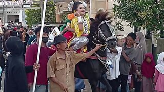 dancing horses in traditional culture in Indonesia, Majene, West Sulawesi