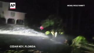 Videos show Hurricane Helene's destruction in Florida.