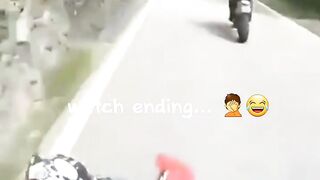 Bike funny accident