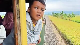 Little Boy In a Train