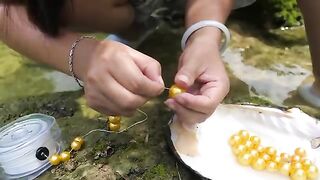 Outdoor Handmade Pearl Harvesting: Watch How I Turn Pearls Into Treasures