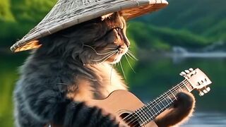 Amazing cat and nice music