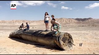 Fragments of Iranian missile found in southern Israeli desert.