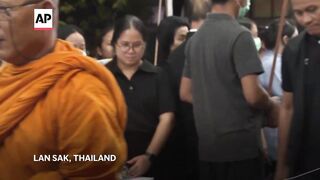 Funeral held for students and teachers killed in Thailand school bus fire.