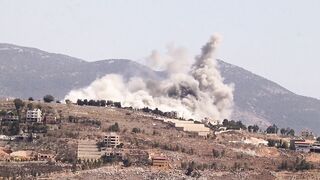 Smoke billows following Israeli air strike on south Lebanon _ AFP.