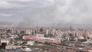 Smoke billows over Beirut as Israel strikes southern suburbs _ AFP.