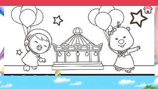 pororo and friend colouring