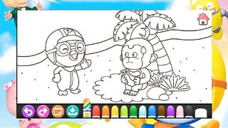 pororo and friend colouring 4