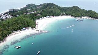 Aerial View of a Tropical Island