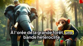 Spectacle de cirque des animaux de la forêt