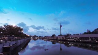 Time Lapse of River in City srilanka