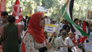 Pro-Palestinian protesters rally worldwide on October 7 anniversary