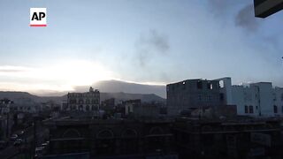 Smoke rises in Yemen as US launches airstrikes on Iran-backed Houthi rebels.