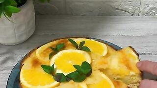 Fragrant pie with oranges