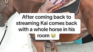 KAI CENAT BRING A HORSE AT AMP HOUSE