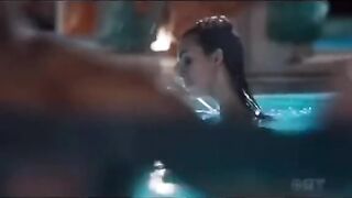 Swimming pool Romantic scene