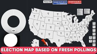 US Election map 2024 based on fresh polling averages in all states!