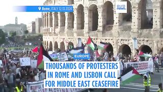 Protests Erupt in Rome and Lisbon Demanding Ceasefires in Gaza and Lebanon