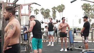 Old Man Powerlifter At Muscle Beach | Anatoly GYM PRANK