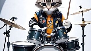 AI cat concert