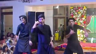 Mehandi dance boys with black dress , awesome performance