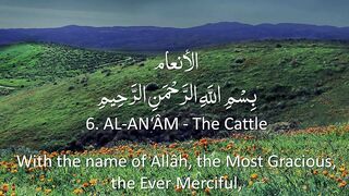 Surah 6 - Al-Anam- ???? ENGLISH ONLY Recitation with Arabic Subtitles. Nature Backgrounds