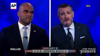 Moments from Ted Cruz and Colin Allred's debate in Texas Senate race.