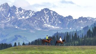 Horse Riding in Natural Mountain Views