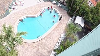 Insane Leap! Brave Guy Jumps from Apartment to Pool Below—Unbelievable Stunt‼️???????? #shorts @mattsjumps