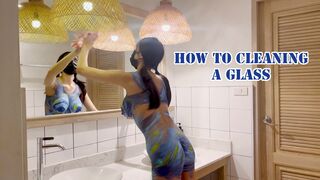 [HOUSEWIFE]❤️ Body Art suit | How to cleaning a glass