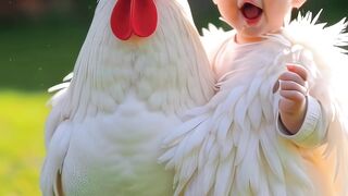 Little boy imitating animal sounds