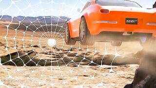 The power of a spider's thread: Can it stop a car?