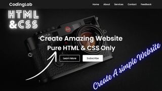 create simple website using html&css