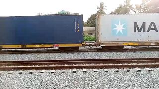 Container moving via cumilla railway station.