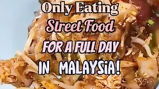 Only eating street food for a full day in Malaysia! #foodie #shorts #malaysia #noodles #eating