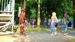 Statue Prank in Germany .funniest reactions.