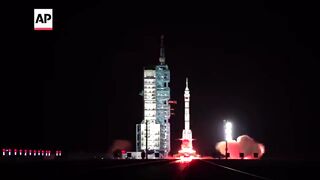 China launches new crew to its orbiting space station.