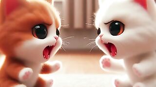 Endless Fight of Cat Couple...???? | Cat story ???? #cat #cute #aicat