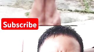 Aku reaction video seseorang yang sangar mahir melakukan gerakan handstand