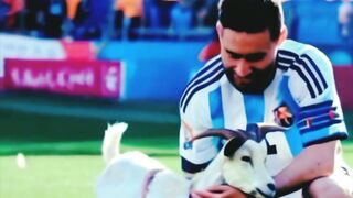 Messi x GOAT, a funny and beautiful shot from the Messi legend